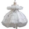 Girls' One-Shoulder Luxury Tulle Princess Formal Dress with Train