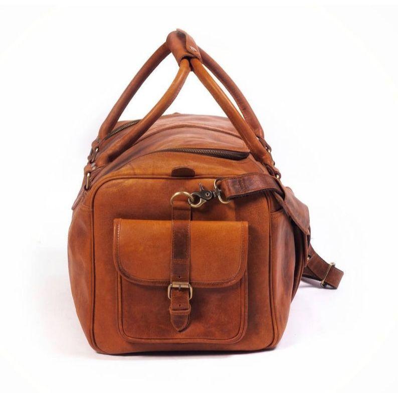 Leather Duffle Bag: Full Grain Weekender Travel Bag