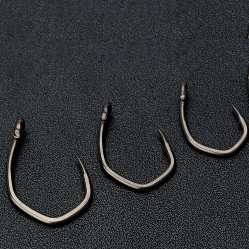 500 Pieces PTFE Coated High Carbon Stainless Steel Micro Barbed Fish Hook With Eye 8033 Fishing Accessories