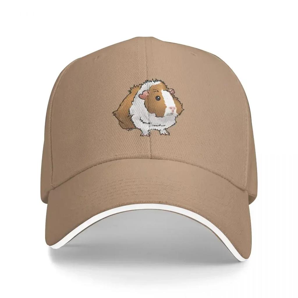 Cute Guinea Pig Cartoon Animal Baseball Cap Breathable Cotton Adjustable Casual Hat For Adults