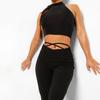 V Shape Waist Flared Pants Fabulous All Match Skin-friendly Lace Up Flared Trousers