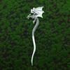 Retro Viking Dragon Hair Stick Female Creative Nordic Mythical Dragon Hair Needle Medieval Hair Accessories Hairpin