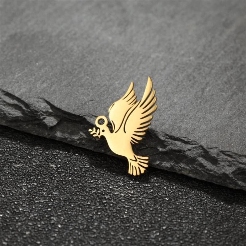 5Pcs/Lot Mini Stainless Steel Charms Fashion Metal Leaf Flower Butterfly Sun Pendants for Makings DIY Jewelry Handmade Craft