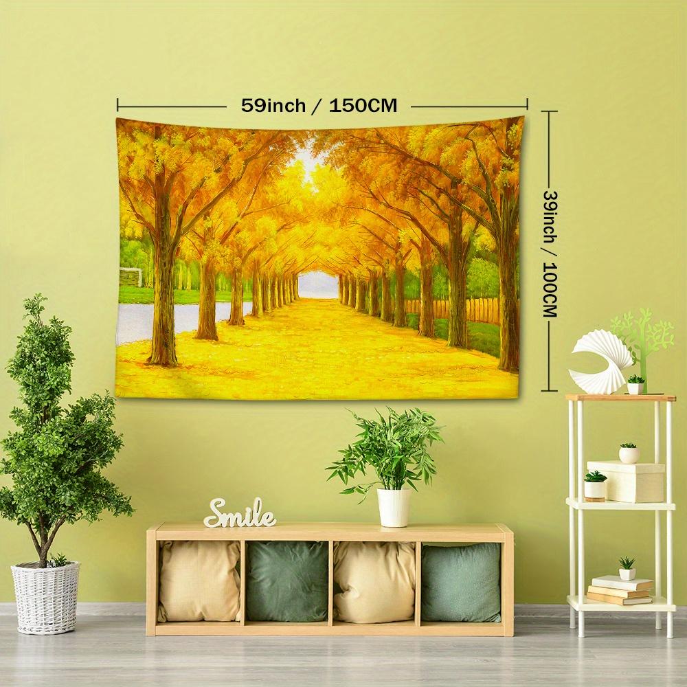 Autumn Maple Leaf Tapestry - Versatile Wall Hanging for Home Decor, Perfect for Bedroom & Living Room, Easy Care Polyester Fabric, Multiple Sizes Avai