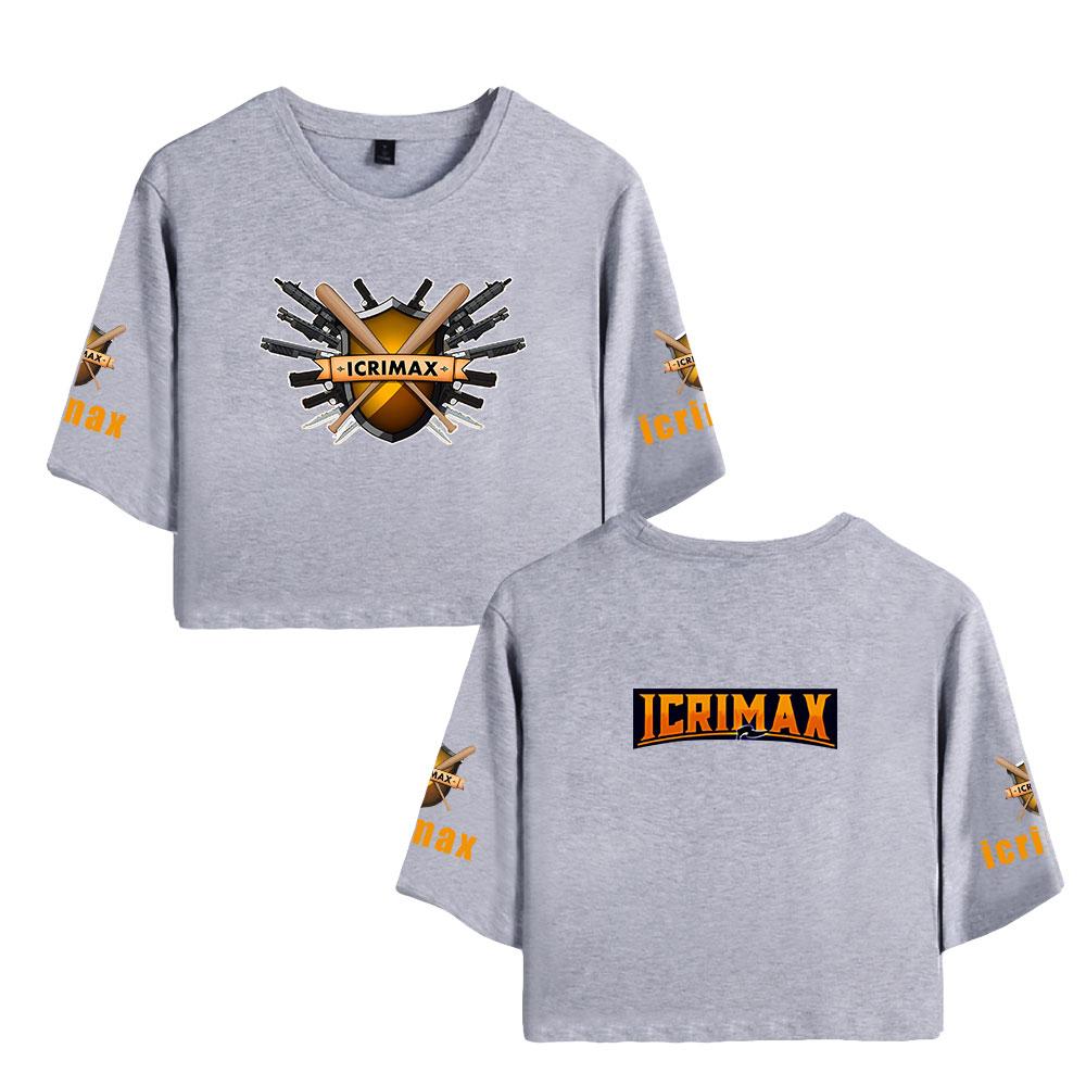 Icrimax Letter Printed Girl Tee Shirt Summer Crop Tops Soft Tshirt Popular Slim Lovely Tees Slim Fitness Short Sleeved
