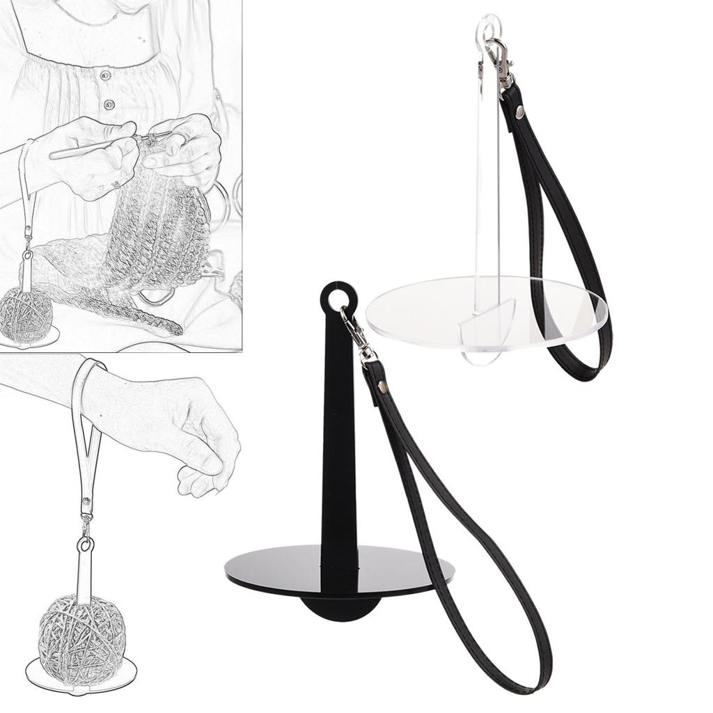 Tragbarer Handgelenk-Garnhalter Häkelarbeiten Wiederverwendbar Verhindert Garnverwicklung und Fehlausrichtung DIY Abnehmbarer Handgelenk-Schnurspender