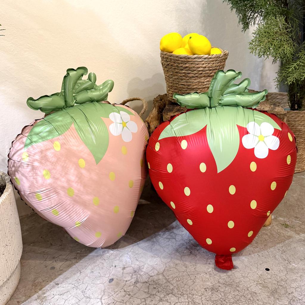 Strawberry Cartoon Foil Balloon for Kids' Party Decoration
