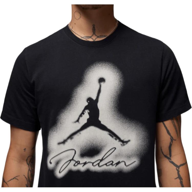 Jordan Graphic Print Crew Neck Short Sleeve T-Shirt Men Tops Black HJ2330-010