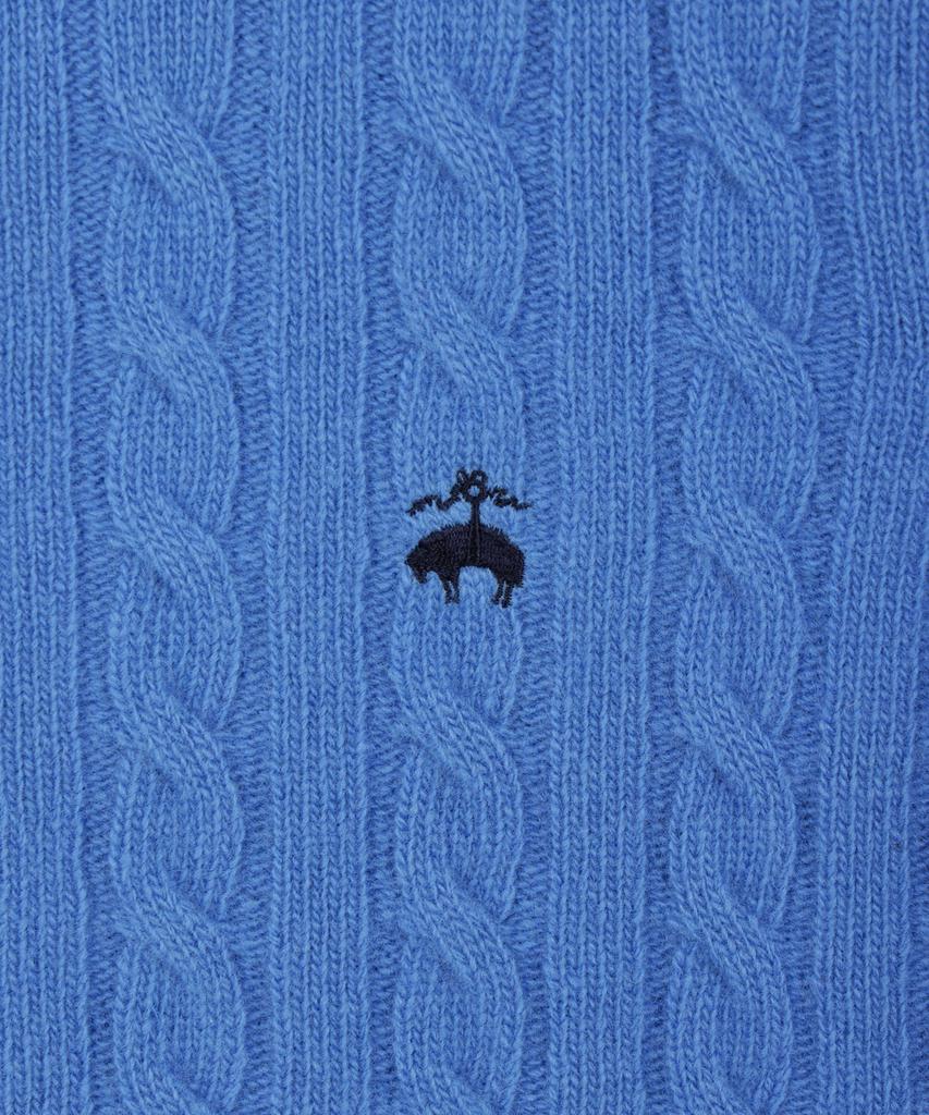 BROOKS BROTHERS [Women'S] Wool Cable Sweater (Blue) (Bbwrwbf401)
