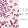 Paso Sico Heart Shaped Point Back Rhinestones Pink MO Loose Crystal Beads Garment Shoes Diy Nail Art Accessories
