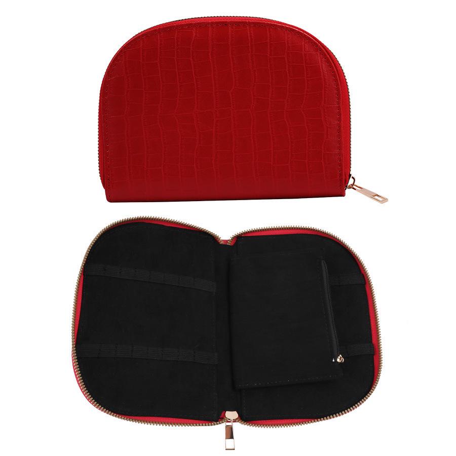 Bolsa Portátil de Cuero para Accesorios para Agujas Circulares Desmontables y Lana
