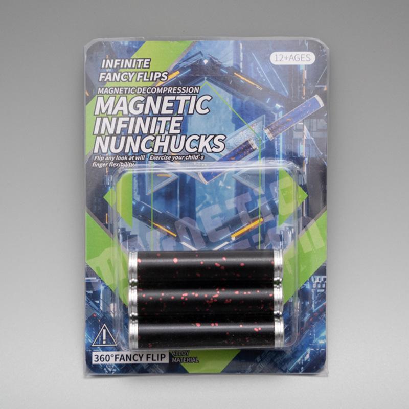 

Magnetic Three Section Cudgel Edc Fidgeting Stress Reducing Toys Alloy Fingertip Rotating Spinner Spinning Top Tip Antistresse