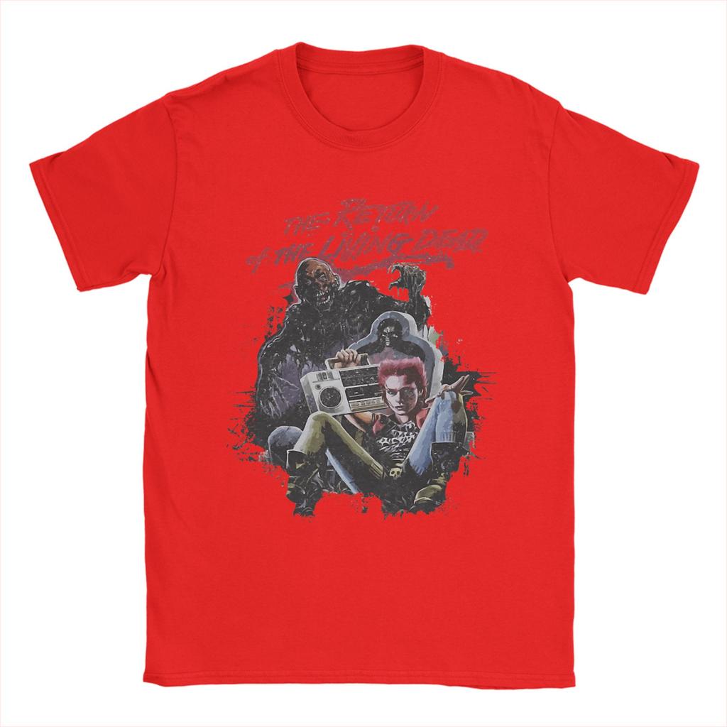 Return Of The Living Dead Retro Horror T-Shirts for Men Cotton Tee Shirt Round Neck Short Sleeve T Shirts Plus Size Clothing