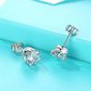 1pc Simple Crown Earrings, Light Luxury Synthetic Zircon Earrings