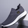 Tênis Masculino de Lona Slip-On Respirável - Tênis Casuais Confortáveis de Malha de Seda de Gelo para Primavera e Outono