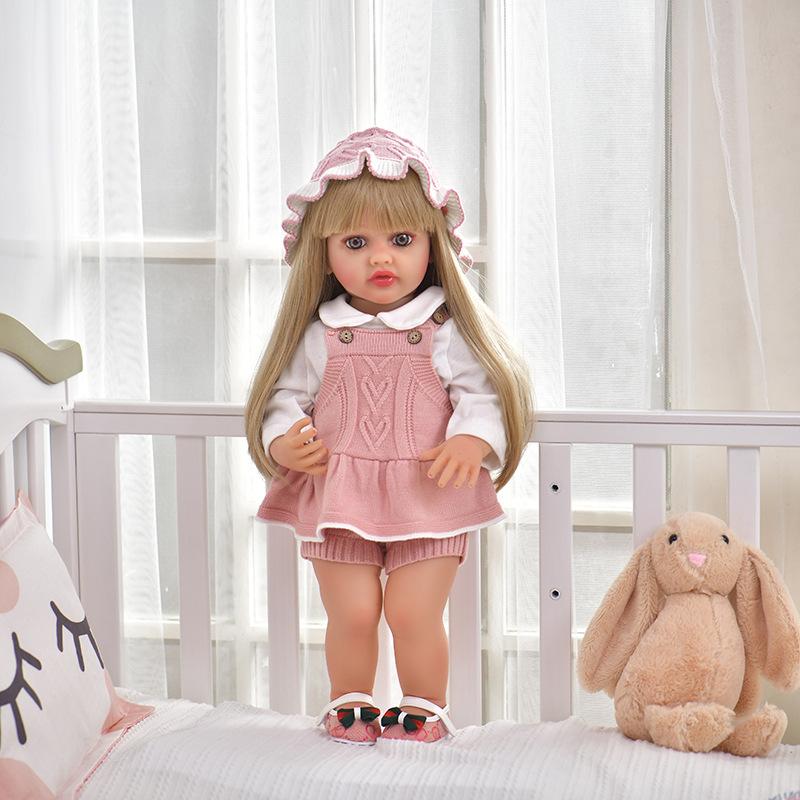 55Cm Soft Rubber Simulation Rebirth Doll Russian Conversation Vinyl Doll Children's Doll Toy