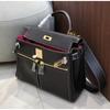 Fubao Leder Lakis Kelly Tasche Doppelreißverschluss 28 Handtasche Premium Leder Handtasche Umhängetasche