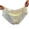 Pure & Sexy Plus Size Lace Triangle Panties - Seamless Silk Satin, Breathable Ice Silk Fabric for Women