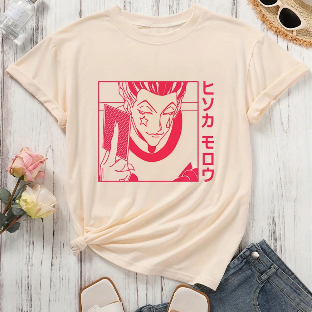 Hunter x Hunter Killua Zoldyck Hisoka Kurapika Gon t-shirt dam Gothic Universitet harajuku 2000-talet kawaii estetik Retro Grunge