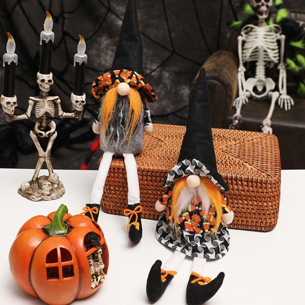 Cartoon Long Legged Gnome Doll Unique Faceless Gnome Ornaments Halloween Decor