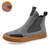 Hot Sale Black Plush Men's Winter Shoes Designer Suede Chelsea Boots Men Slip On Platform Men Boots Casual High top Ankle Shoes