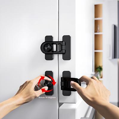 4pcs Safety Locks, Easy Installation of Refrigerator Freezer Door Locks, No Need for Drilling, Suitable for Cabinets and Drawers