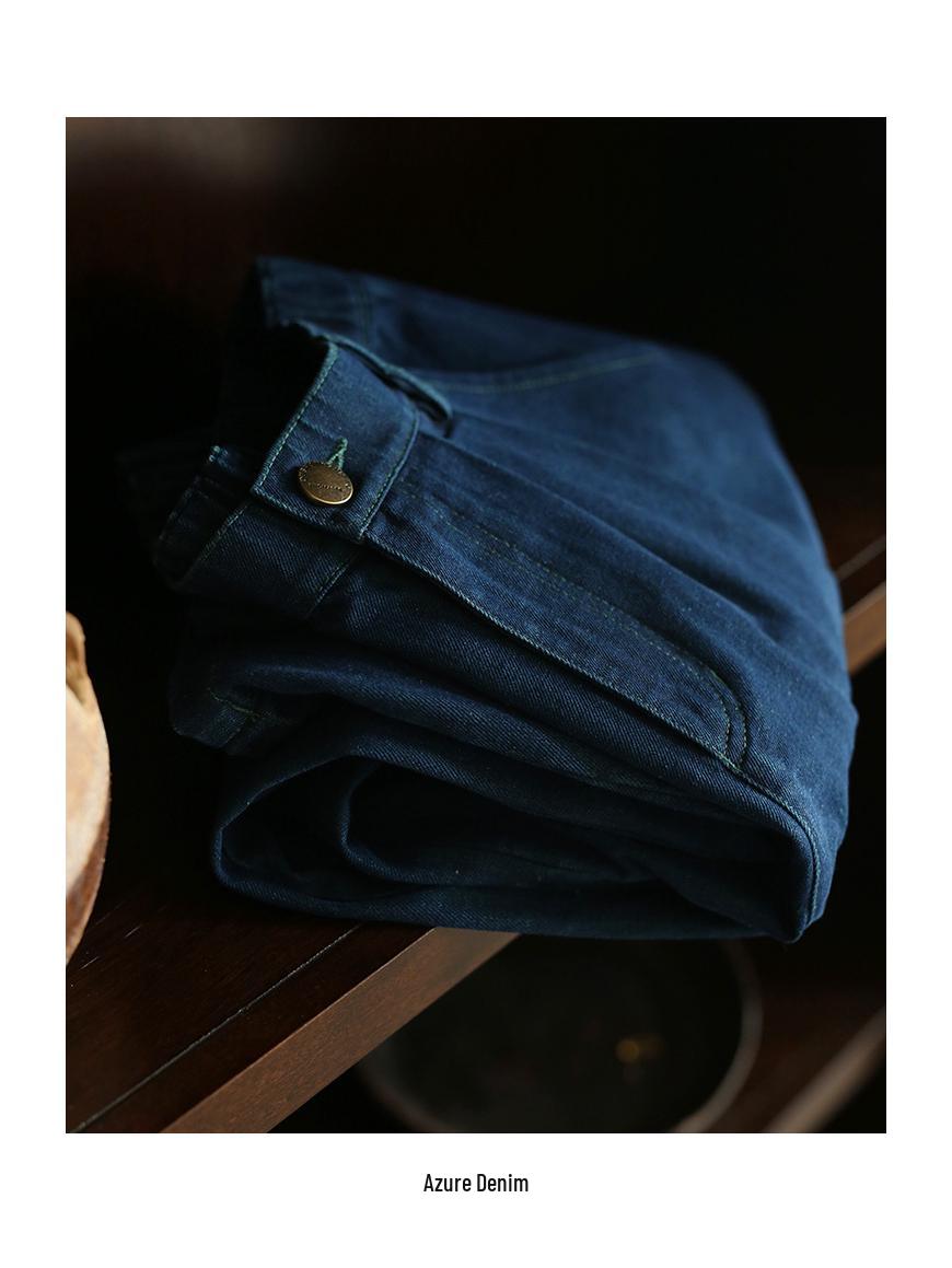

Women s Two-Tone Straight-Leg Wide-Leg Jeans, Slimming & Elongating, Loose Fit, 2025 Autumn/Winter Collection. Double Extra Large