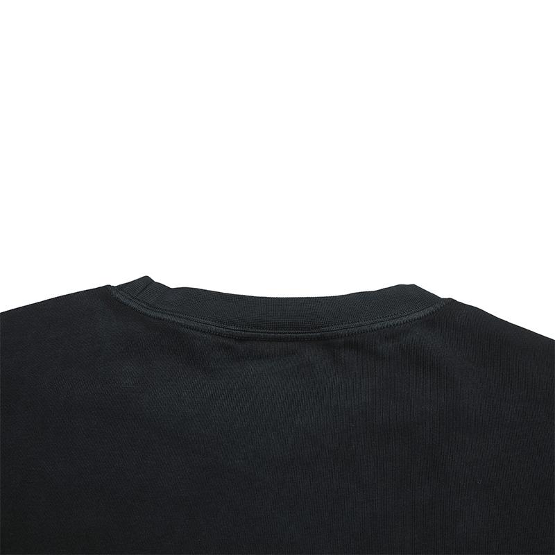 FILA × WE11DONE Minimalist Casual Versatile Loose Short Sleeve Round Neck Pullover T-Shirt Unisex tops Blue Black F11U626104F-BK