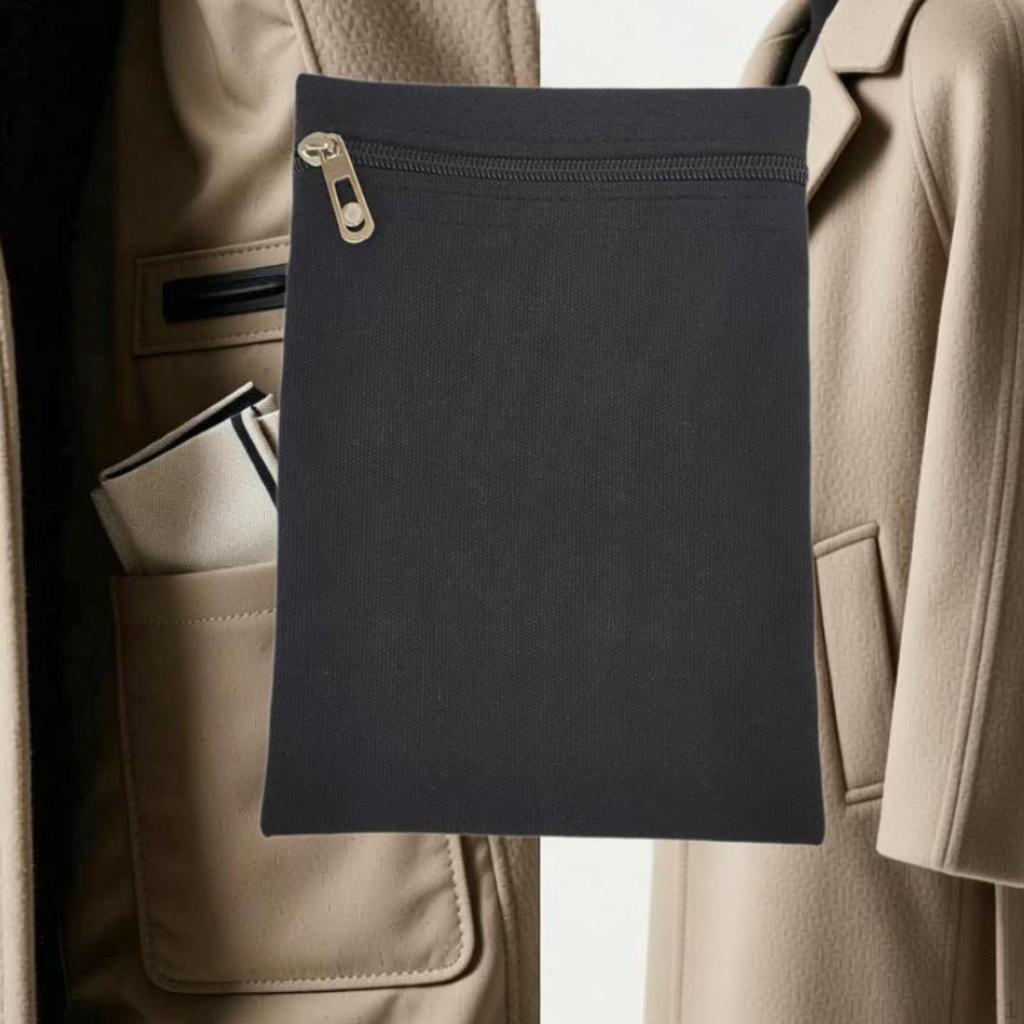 2 Pieces Sew In Pocket with Zipper Clothes Inner Pockets for Sweatshirts