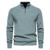 Pull Polyvalent pour Homme à Fermeture Éclair et Col Montant - Couleur Unie - Tendance Automne/Hiver à Manches Longues Style Européen