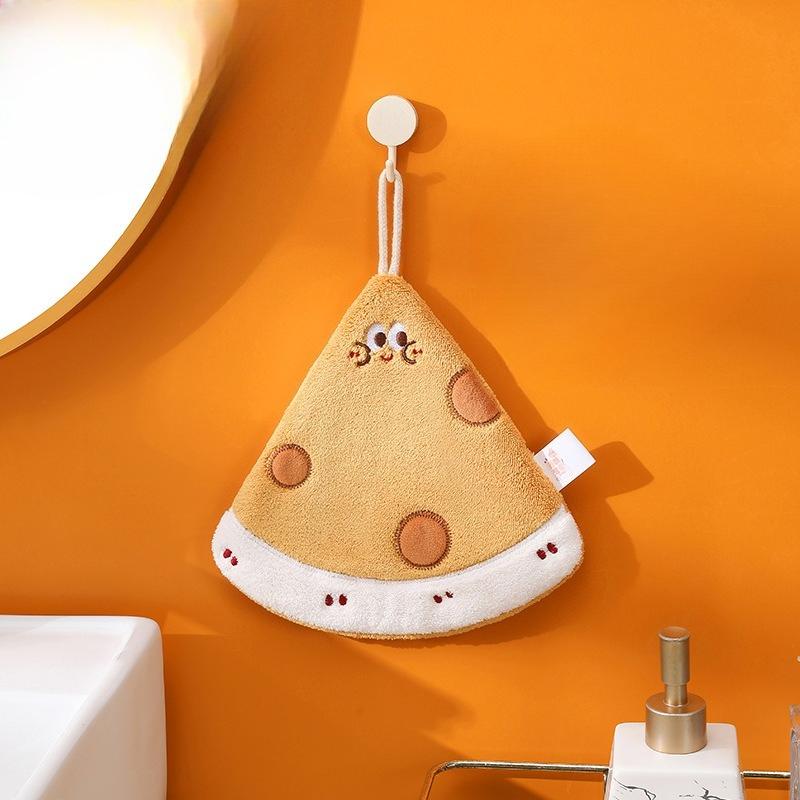 Coral Velvet Hand Towels, Double-layer Thickened Absorbent Quick-drying Towels, Kitchen and Bathroom Dual-purpose Towels