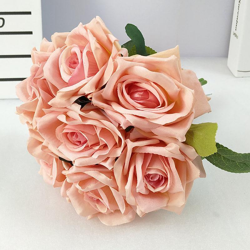 Simulation Flower 7-Head Bouquet Of Roses, Fake Flowers For Wedding Flower Decoration, Artificial Flowers For Home Living Room Decoration
