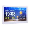 WIFI Weather Clock 10in 100‑240V White Date Time Temperature Humidity Color Display Alarm Clock