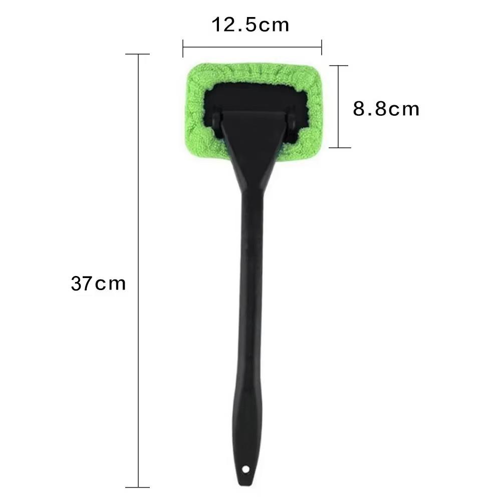 

Car Windshield Cleaning Brushes Kit Window Wiper Auto Glass Defogging Dust Towel Pad With Long Handle Cleaner Brush Washing Tool зелёный