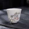 Suet jade teacup white porcelain tea drinking small cup ceramic single cup tea tasting cup 1 pack Dehua hospitality new Chinese style