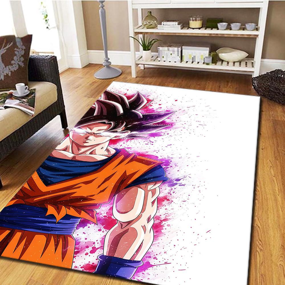 Son Goku Carpet, Digital Printed Floor Mat for Living Room, Cool Movie Home Decor Rug, Bedroom Mat -HYQ18