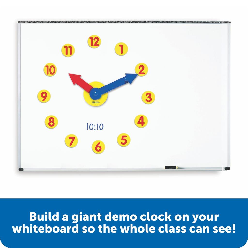 Learning Resources Learning Clock for Classroom Clock Magnet Set LER2984 Genuine Product