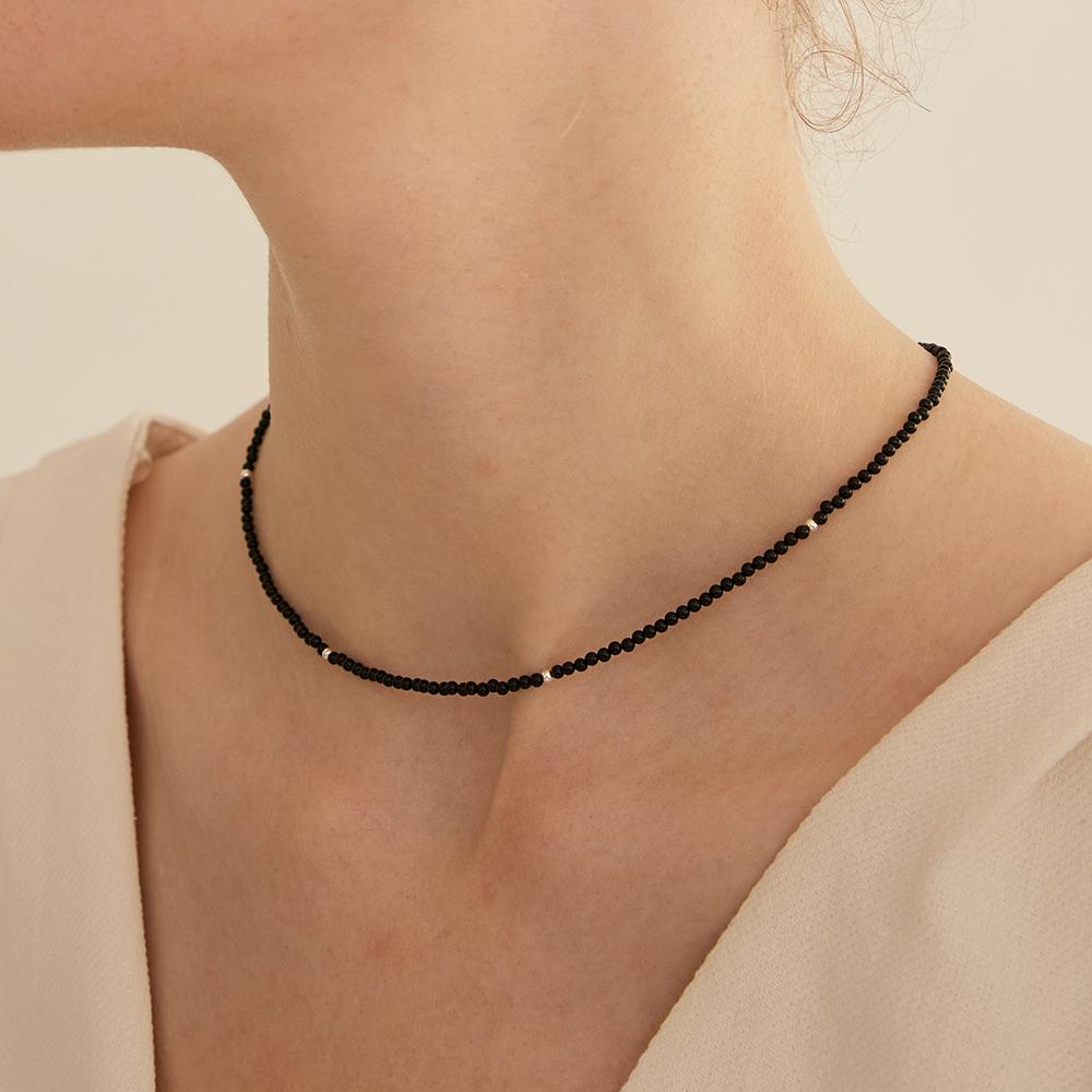 Lunne Silver 925 Midnight Black Onyx Necklace #Lsn73