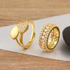 Nidin Light Luxury Trendige Funkelnde Zirkon-Charme-Ringe Für Frauen Männer Verlobung Hochzeitsparty Modischer Finger Schmuck Geschenke