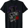 Goth Skull Horror Rose T-Shirt