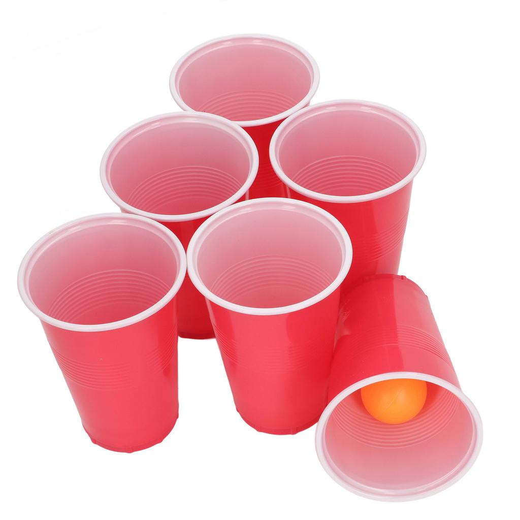 Beer Pong Game Cup 24 Table Tennis Balls 24 Cups Plastic Interesting Portable Reusable Beer Cups