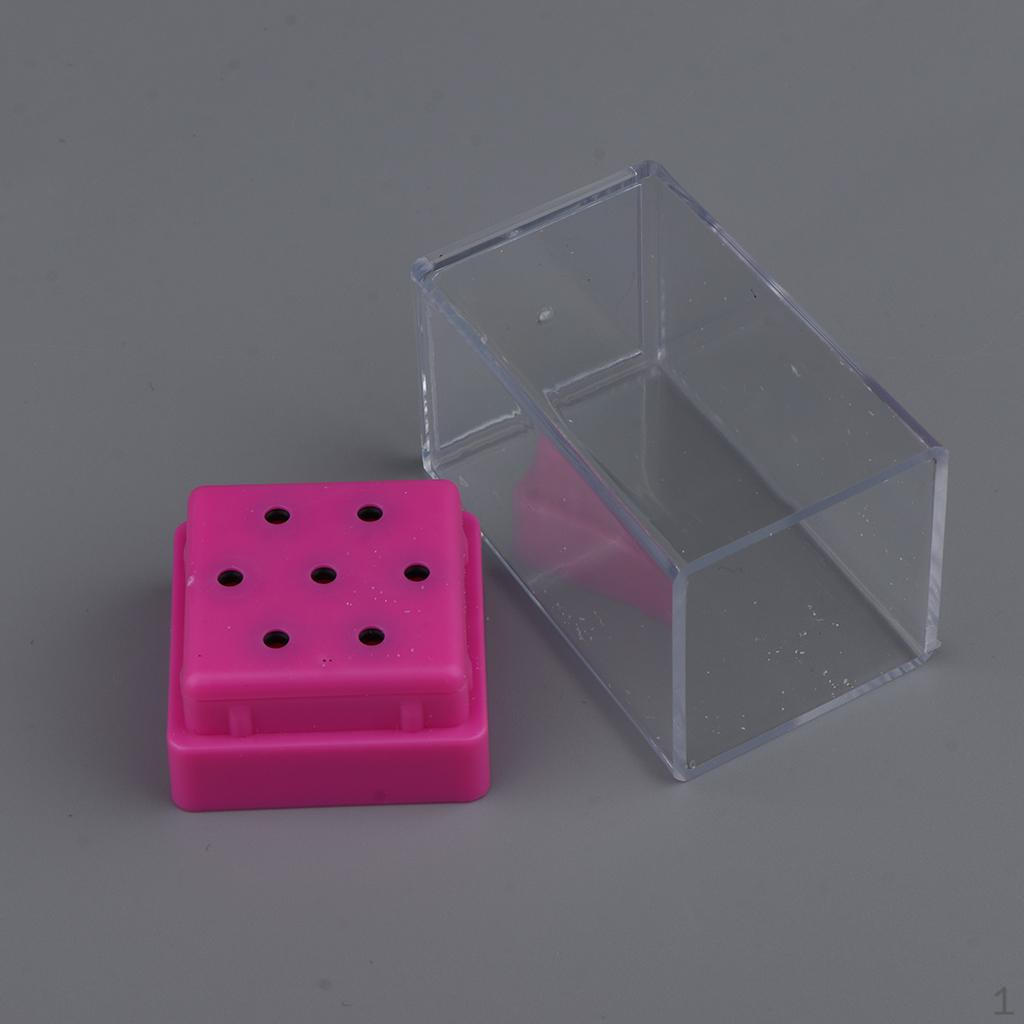 Bit Organizer Container Seven Holes Tools Case Display Box Rose Red 526₽