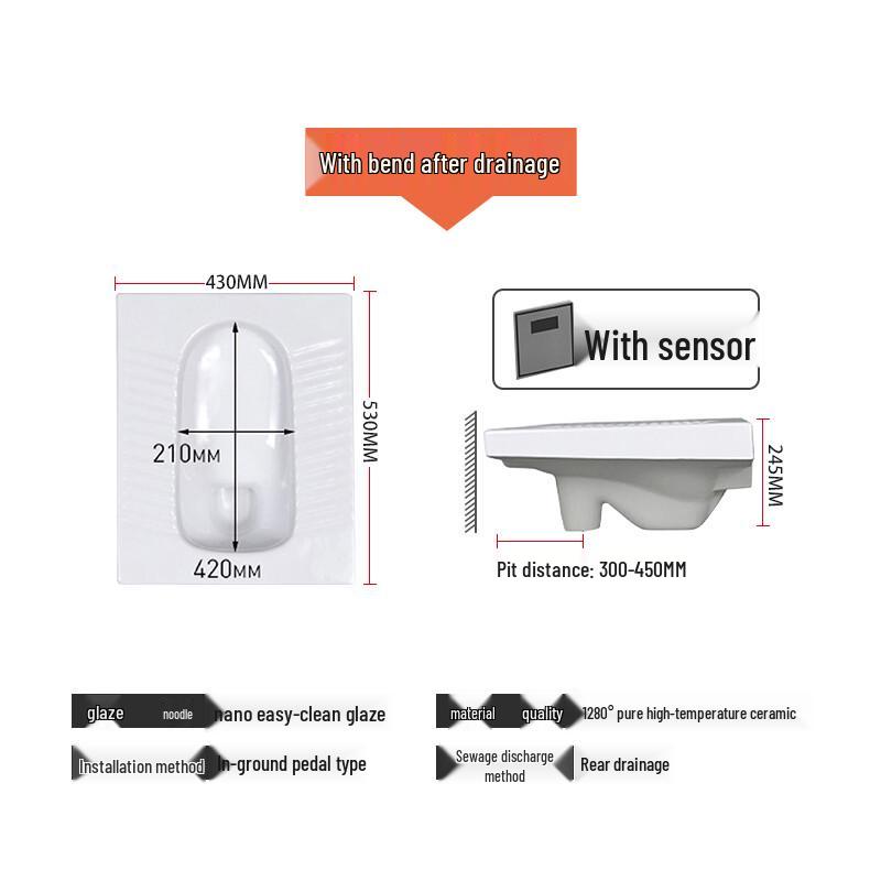 Longdai Verdeckte Hocktoilette