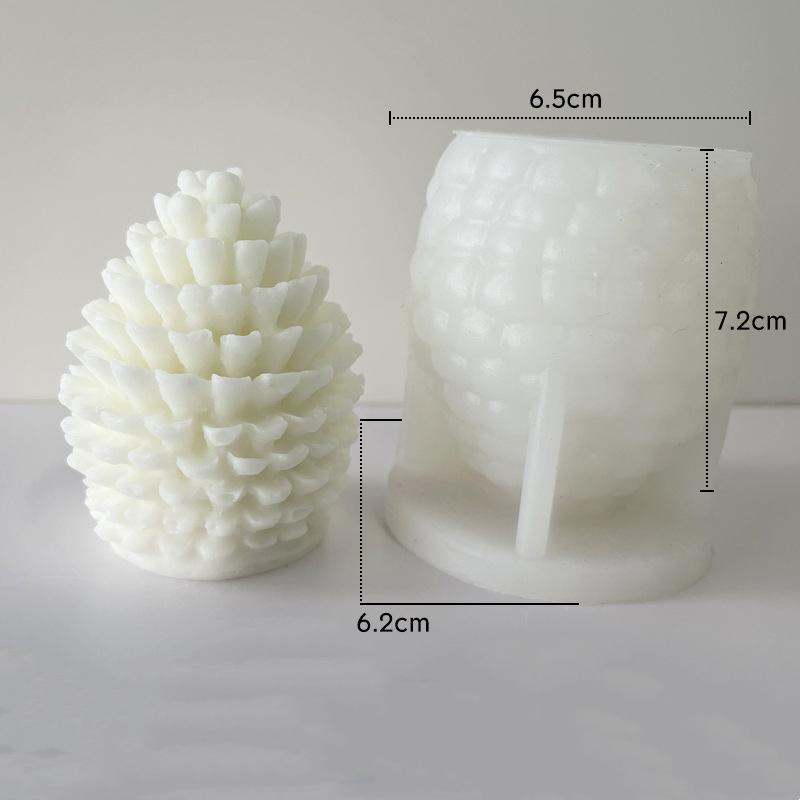 Pine Nut Shaped Aromatherapy Candle Mold DIY Hand Soap Gypsum Pendant Grinding Tool Hand Resin Soap Mold