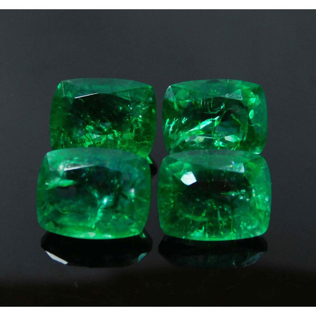 CERTIFIED 40.2 Ct Natural Green Emerald Cushion Cut Lot Ring Size Loose Gemstone MULTTIQ9