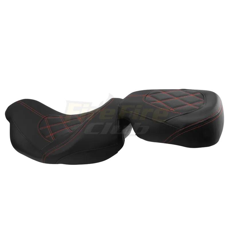 

Motorcycle Driver Passenger Seat Two-Up Front Rear Seat For Harley Touring Electra Glide CVO Street Glide Road King 2009-2022