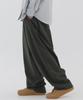 PIANER Linen-Like Side Pleated Balloon Pants (Charcoal)