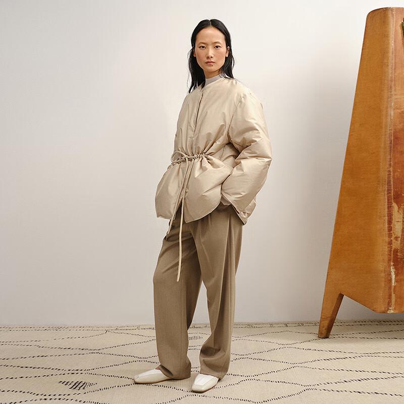 Less 2025 Winter Wool Blend Straight-Leg Commuter Pants