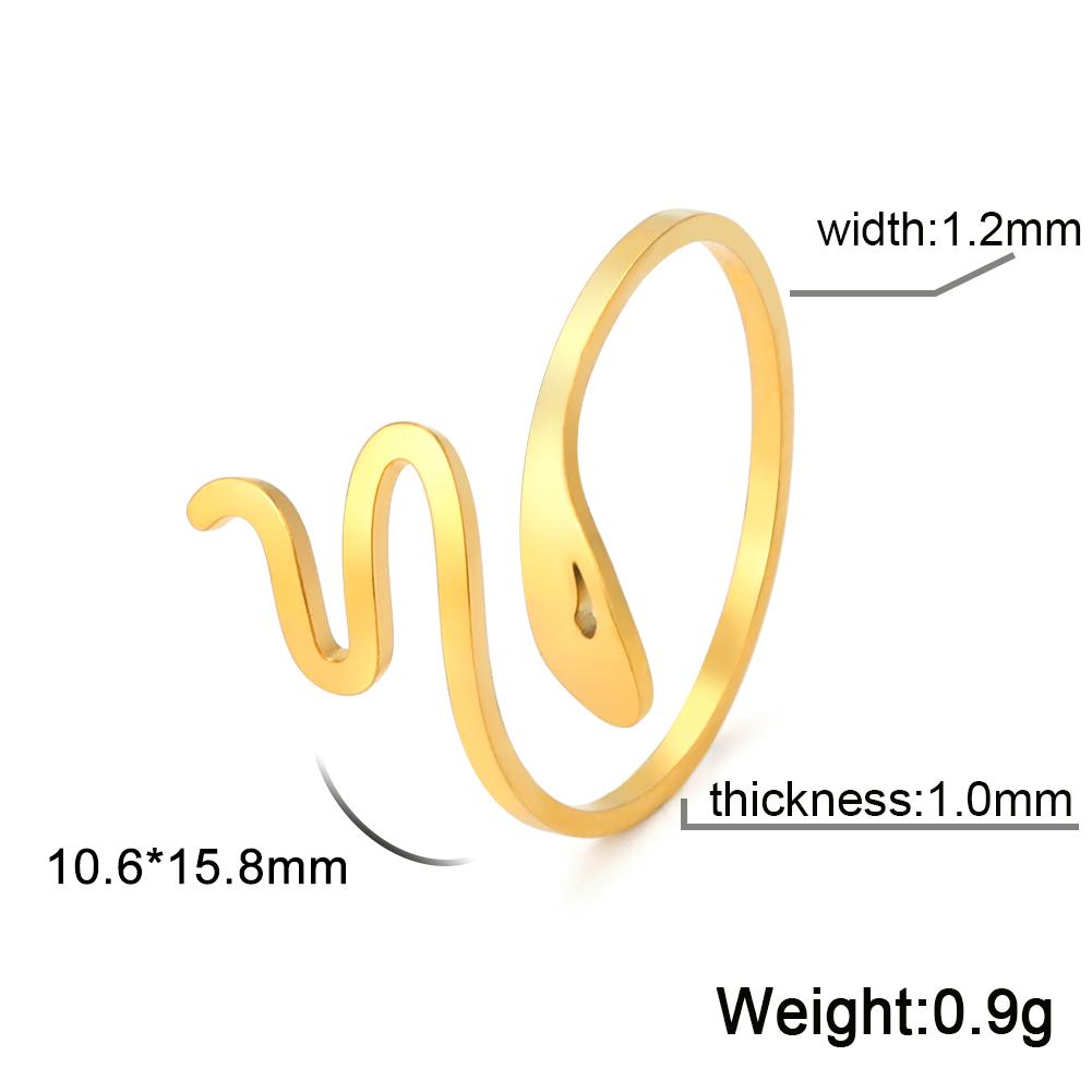 Stainless Steel Snake Rings for Women Men Gold Finger Rings Punk Serpent Animal Party Jewelry Gift