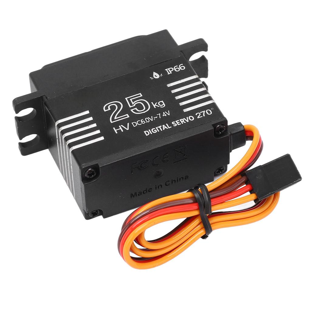 HOBBYFANS 25kg Stainless Steel Gear High Torque Servo Waterproof Digital Servo for 1:8 1:10 RC Car Boat Robot